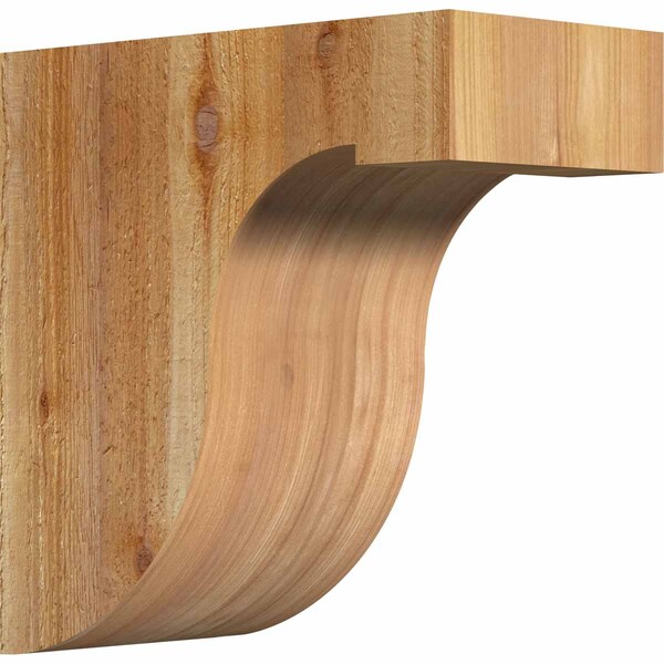 Ekena Millwork Del Monte Rough Sawn Corbel, Western Red Cedar, 6"W x 12"D x 12"H COR06X12X12DEL00RWR - main
